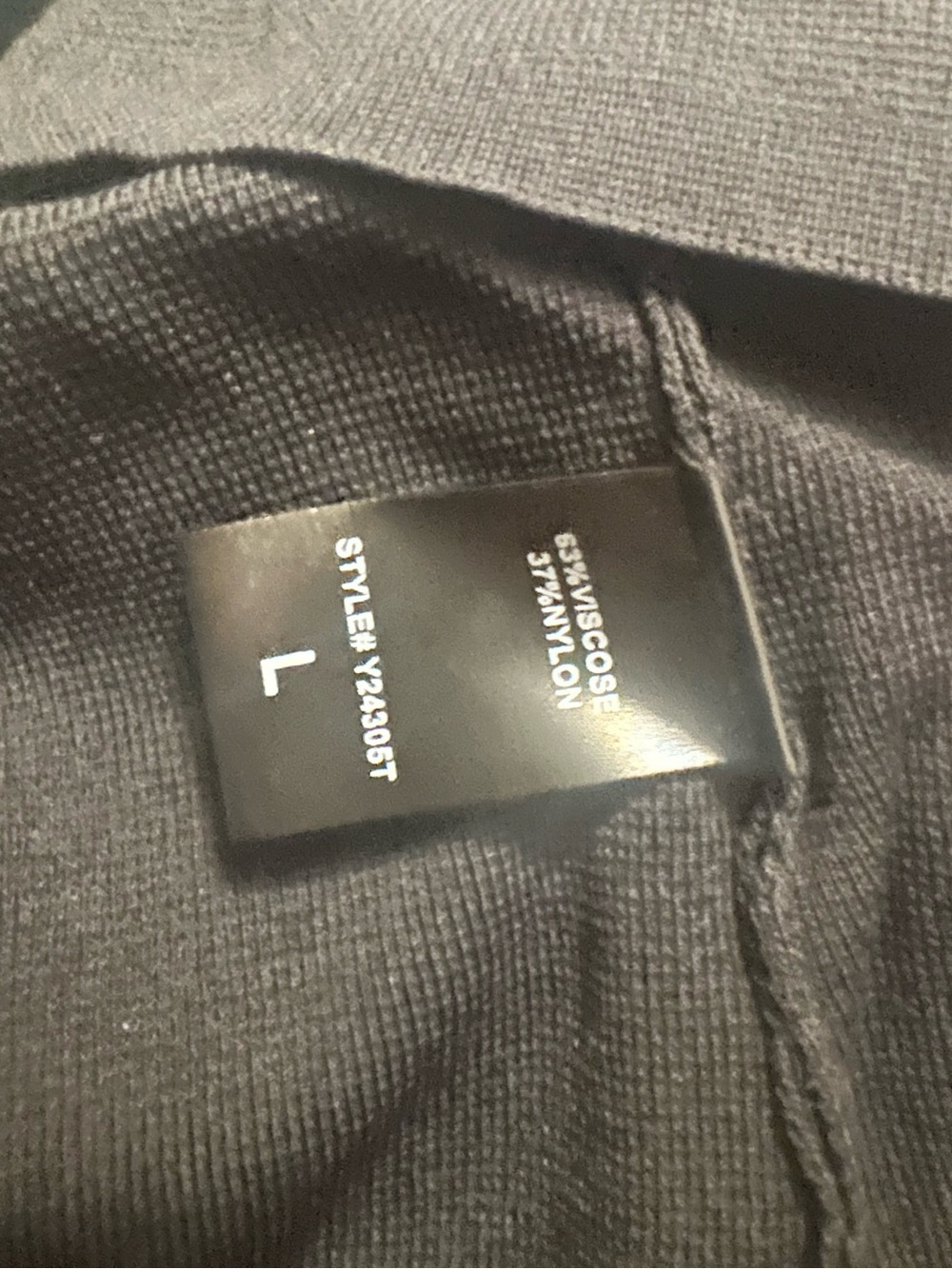 TUCKERNUCK Black Ric Rac Compression Tank Size L - Picture 5 of 5